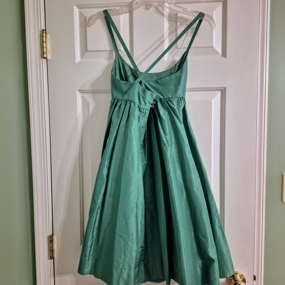 J CREW Ballerina Dress Sz 0 Emerald Green - Picture 2 of 5